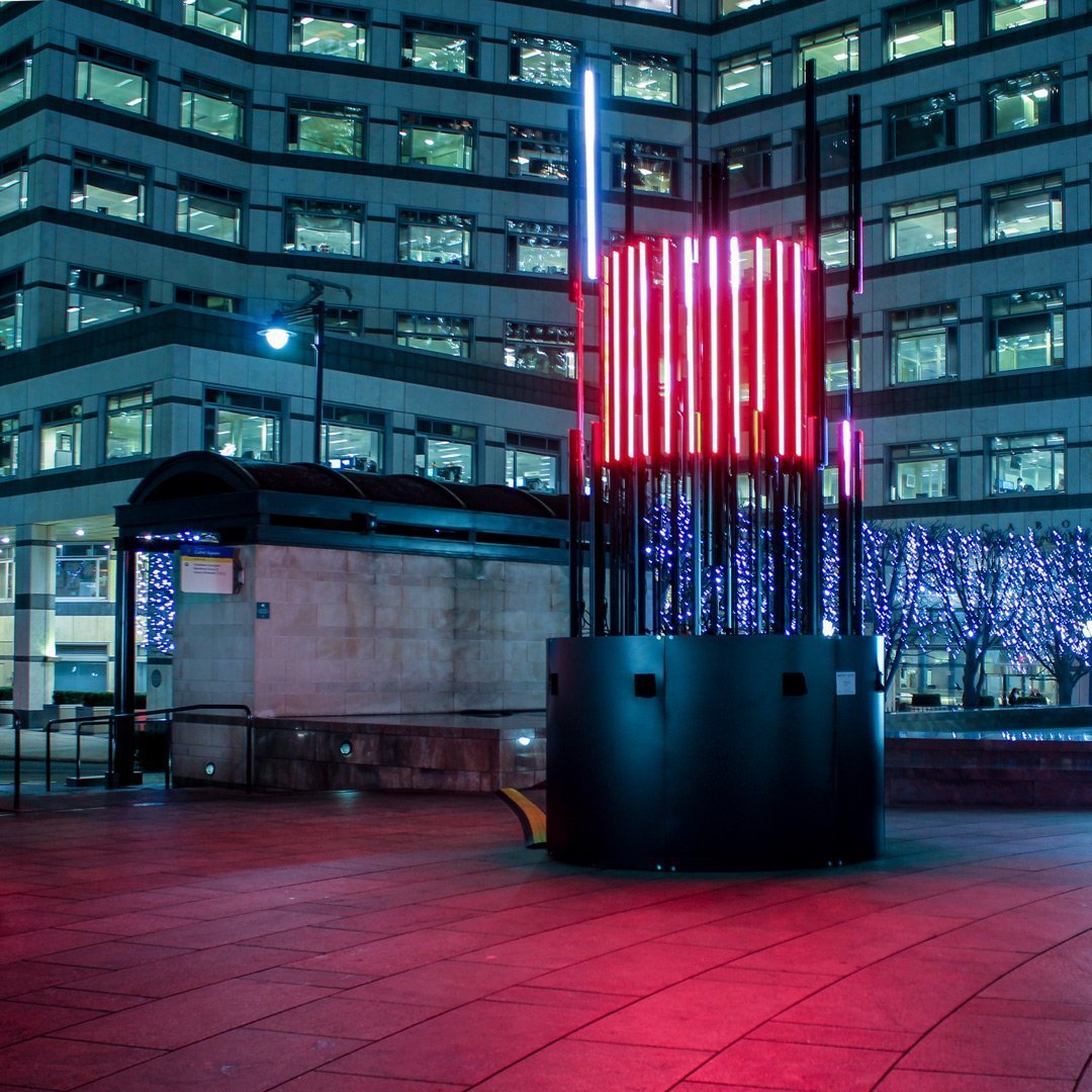 Totem | Bitone Collective | Canary Wharf Winter Lights 2016