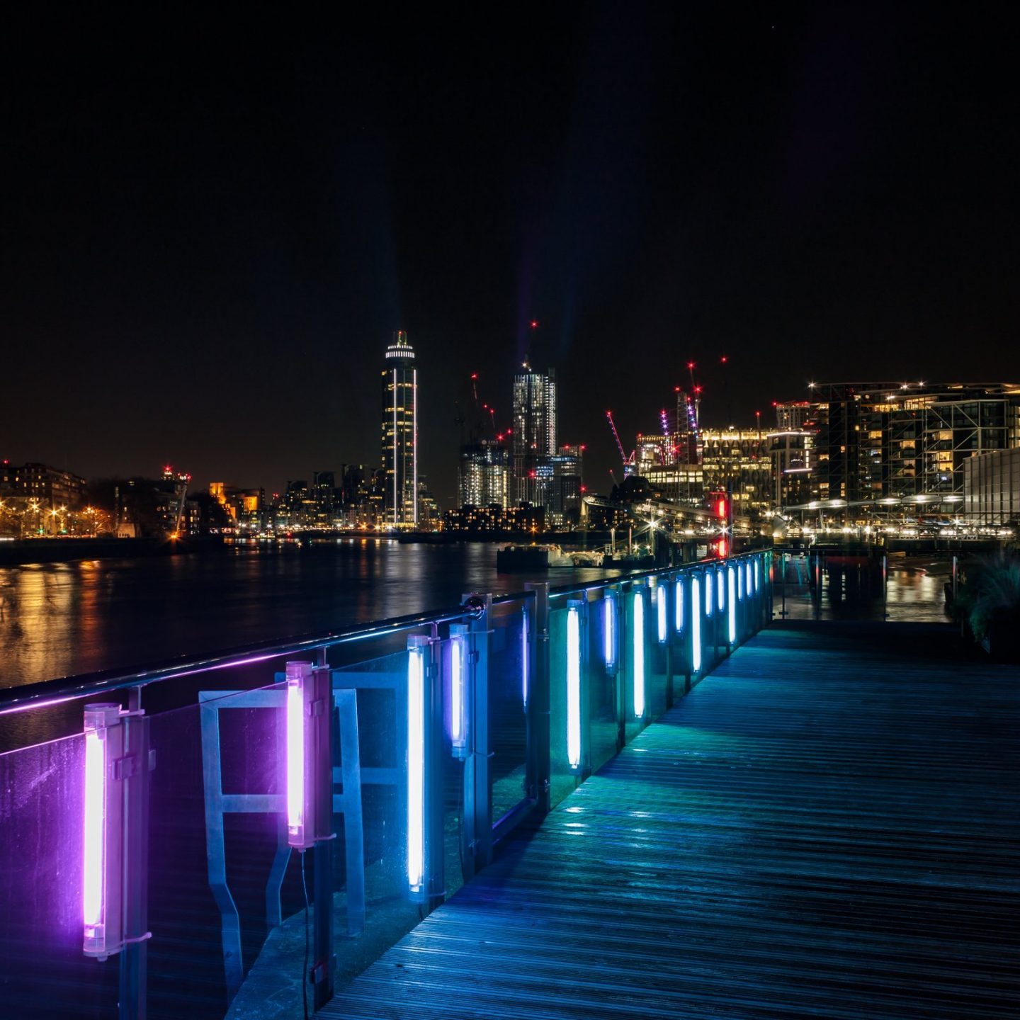 Battersea Power Station Light Festival - Eternal Sundown on The Coaling Jetty and Nine Elms 2