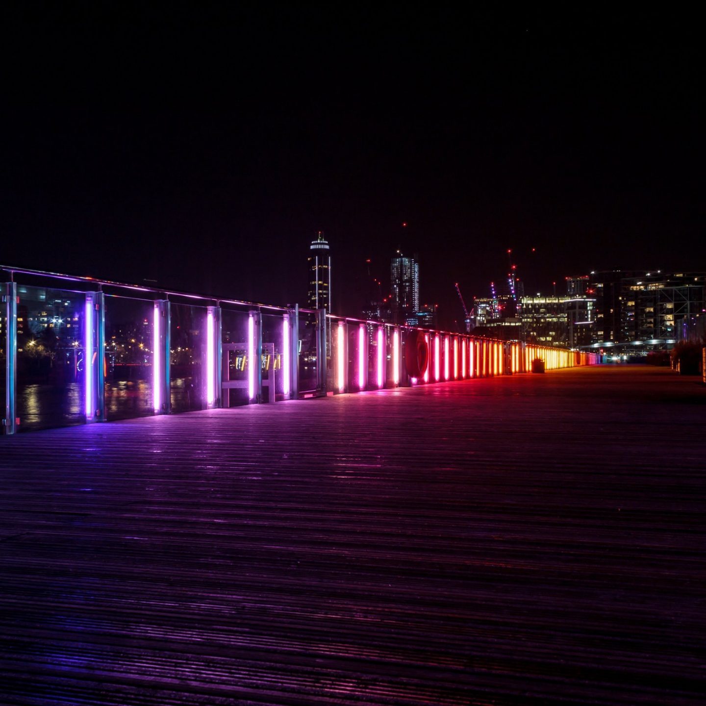 Battersea Power Station Light Festival - Eternal Sundown on The Coaling Jetty