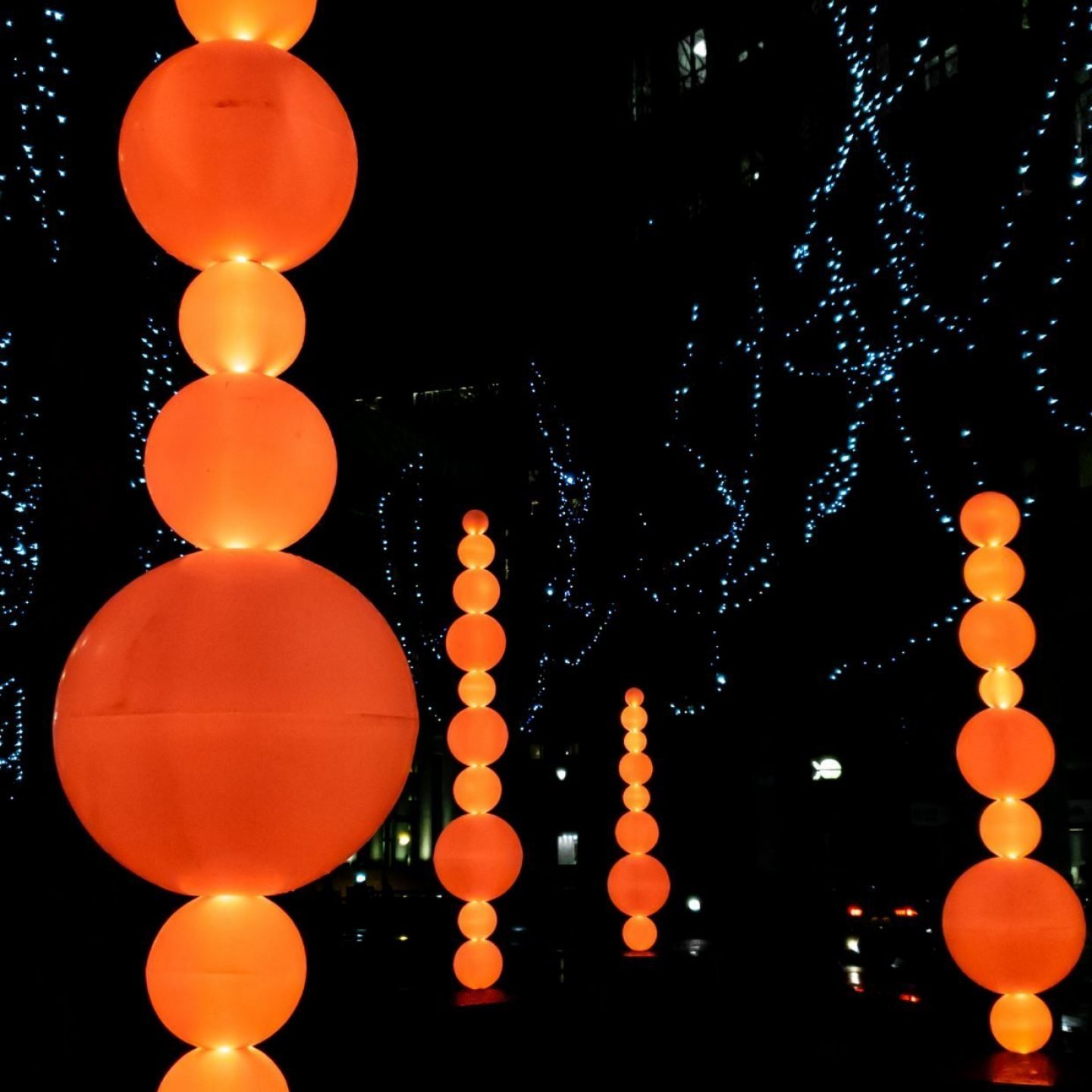 Canary Wharf Winter Lights 2020 - Shish-Ka-Buoy by Angus Muir Design